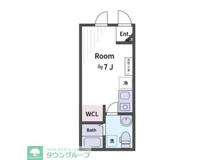 LIZ早稲田鶴巻町(ワンルーム/2階)の間取り写真