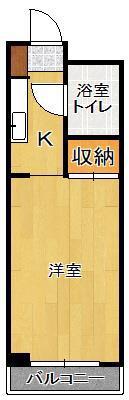 レジデンス馬借(1K/3階)の間取り写真