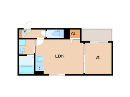 エフ アセシア アロエ(1LDK/3階)の間取り写真