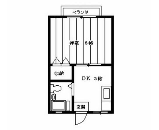 アーバンライフ3(1K/1階)の間取り写真