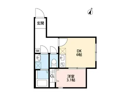 MK RESIDENCY(1DK/3階)の間取り写真