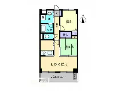 ルミナスIMIZUHO(2LDK/2階)の間取り写真