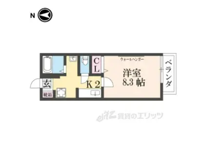 グランシードサカイ(1K/2階)の間取り写真