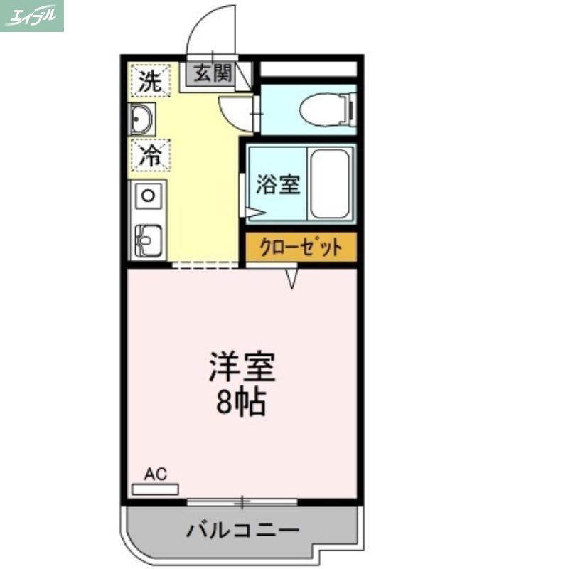 マンションフレンド(1K/1階)の間取り写真