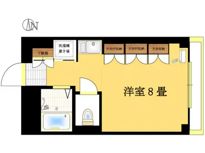 メゾン高徳(1K/2階)の間取り写真