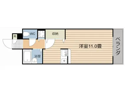 エスタディオ鴨池(ワンルーム/4階)の間取り写真