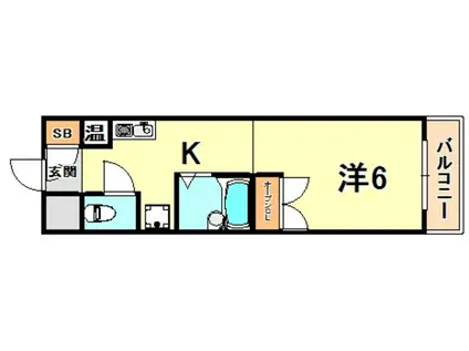 アンジュパンシオン(1K/2階)の間取り写真