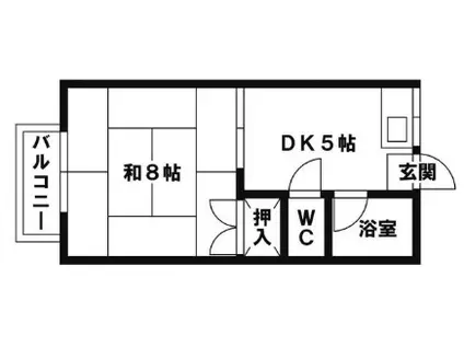 メゾン博多南(1DK/1階)の間取り写真