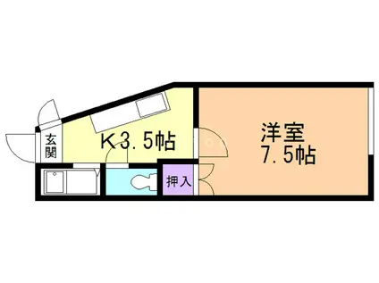 VIVACE MATSUMORI(1K/1階)の間取り写真