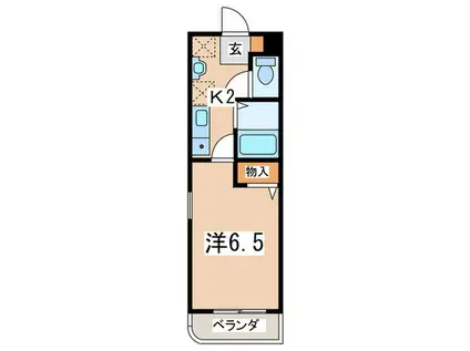 SEDIA玉川学園(1K/2階)の間取り写真
