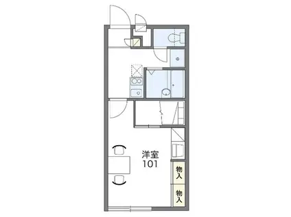 レオパレス藤(1K/1階)の間取り写真