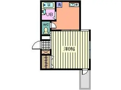 FINEST・I(1DK/2階)の間取り写真