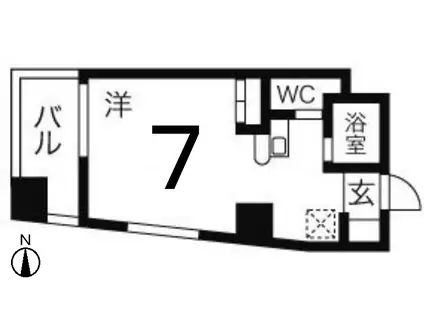 ドール新栄(1K/4階)の間取り写真