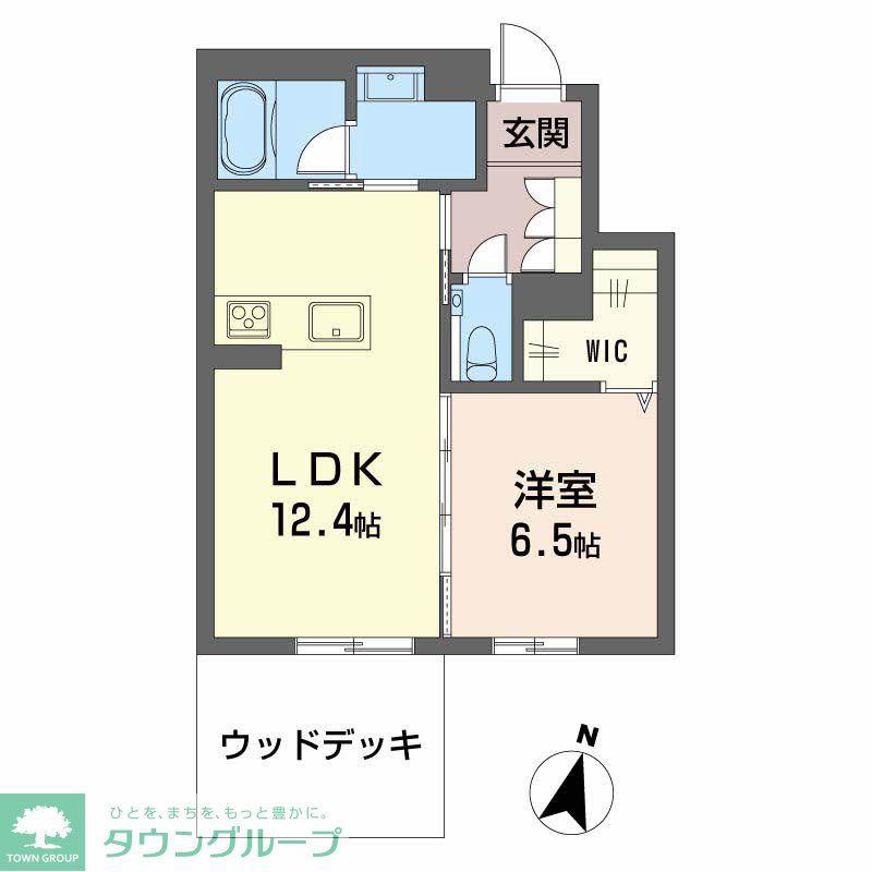 エバンジェリスト(1LDK/1階)の間取り写真