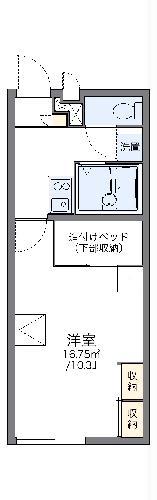 レオパレスK0049(1K/1階)の間取り写真