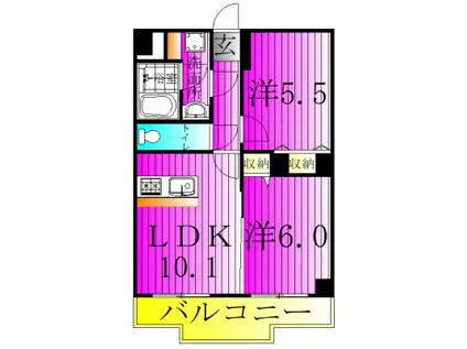 VIRTUD ORGULLOヴィルトゥーオルグージョ(2LDK/3階)の間取り写真