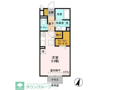 アトリオ(ワンルーム/1階)の間取り写真