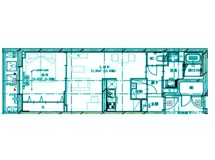 ソラシアレジデンス大井町(1LDK/3階)の間取り写真