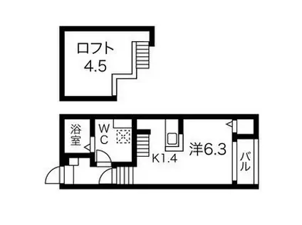 OAK TREE MAISON志賀(1K/1階)の間取り写真