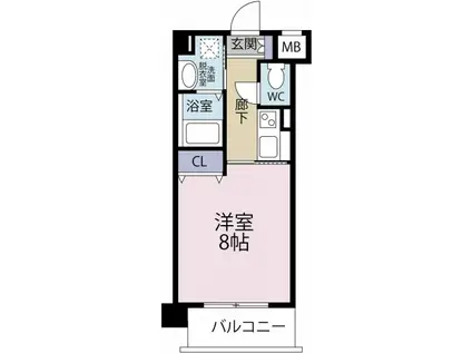 ＪＲ日豊本線 安部山公園駅 徒歩8分 5階建 築15年(1K/3階)の間取り写真