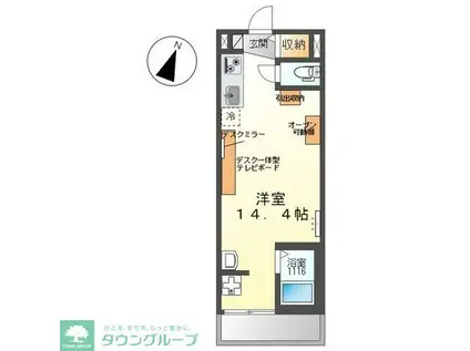 A LAISE (ワンルーム/1階)の間取り写真