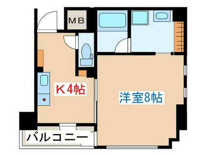 澄明舘 錦町(1K/4階)の間取り写真