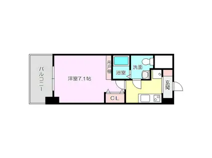 ラクラス新大阪(1K/7階)の間取り写真