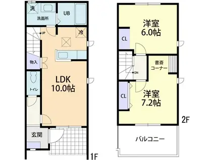 MAISON DE SHINEII(2LDK/1階)の間取り写真