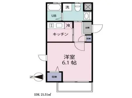 MEZOPIA中野(1DK/3階)の間取り写真