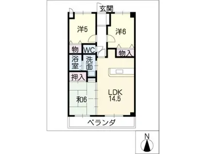 マーベラス久保田(3LDK/1階)の間取り写真