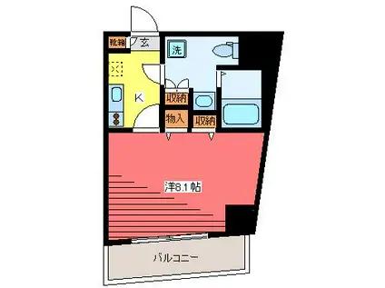 ステージファースト西巣鴨二番館(1K/4階)の間取り写真