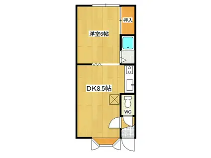 サニーハイツIII(1LDK/1階)の間取り写真