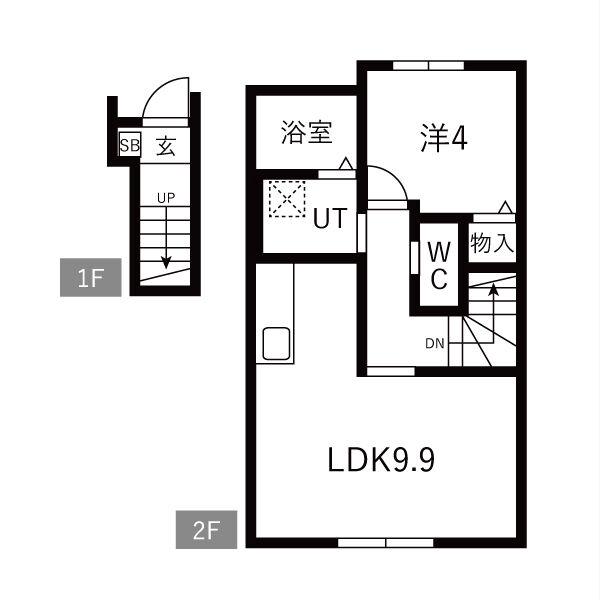 KA PILINA(1LDK/2階)の間取り写真