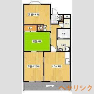 サンフラワーハイツC(3LDK/1階)の間取り写真
