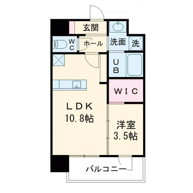 ALIVIS三国本町(1LDK/4階)の間取り写真