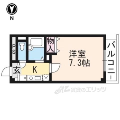 エデン御池(1K/2階)の間取り写真