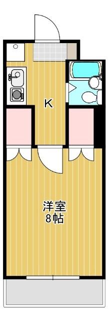 グローリー尚徳(1K/2階)の間取り写真