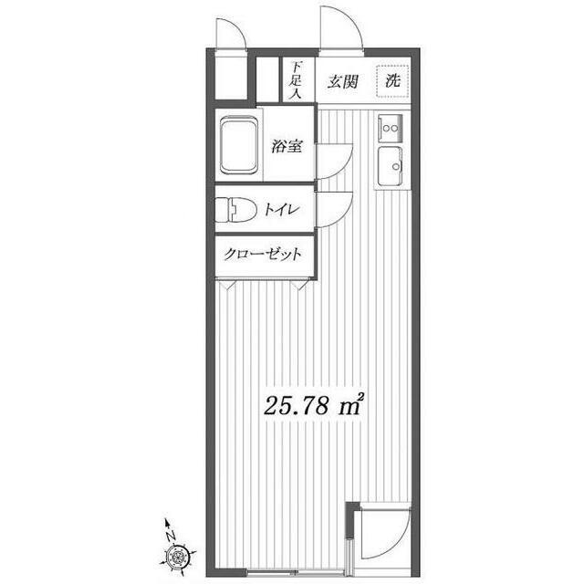 MSエステート(ワンルーム/2階)の間取り写真