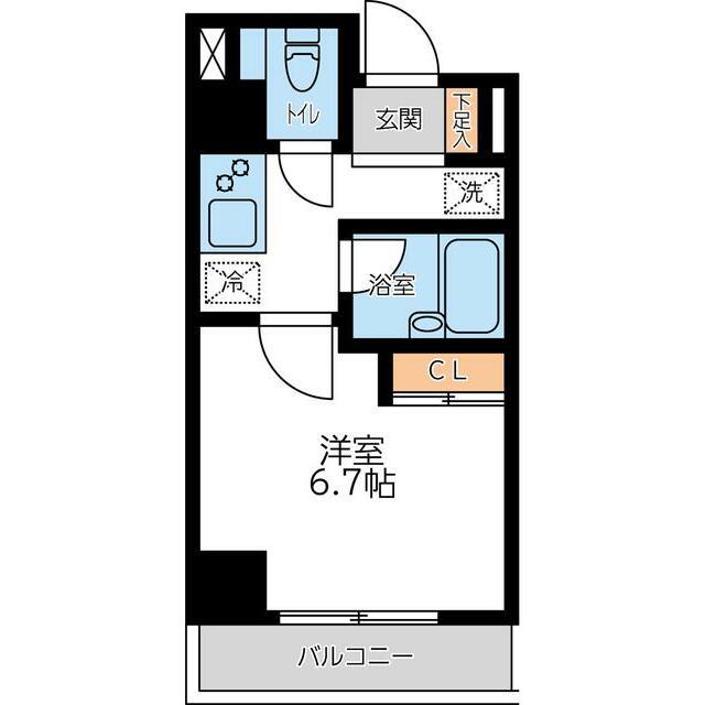 コンフォートタイム大森(1K/4階)の間取り写真