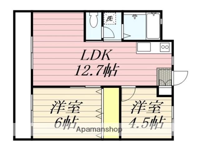 TOKIWA15(2LDK/4階)の間取り写真