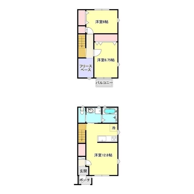 パリンカE棟(2LDK/1階)の間取り写真