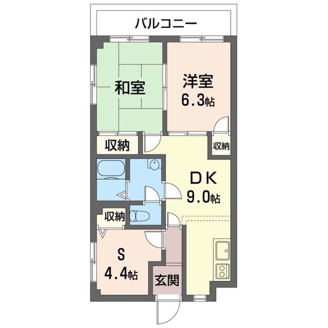 ロッククレスト(2SDK/2階)の間取り写真