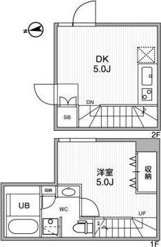 ASTILE市谷柳町(1DK/1階)の間取り写真