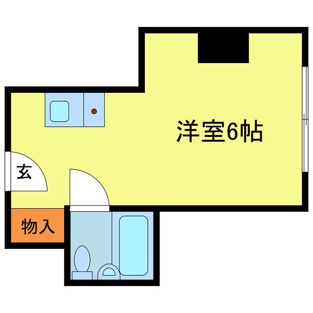 菅栄町マンションレディース(ワンルーム/1階)の間取り写真