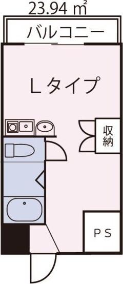 ドミール今池(1K/7階)の間取り写真