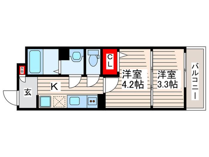 ARTIZA葛西(2K/3階)の間取り写真