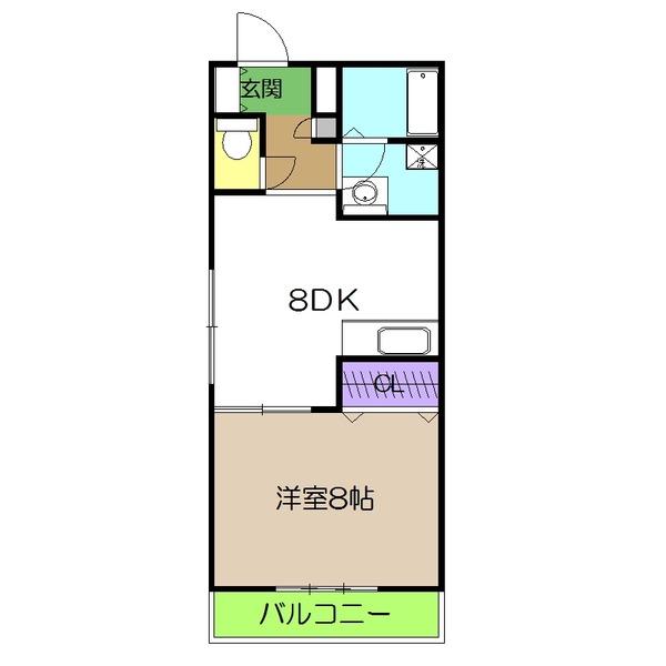 メゾンEYE D棟(1DK/1階)の間取り写真
