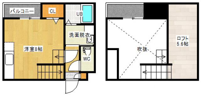 MAISONETIC SSR(ワンルーム/1階)の間取り写真