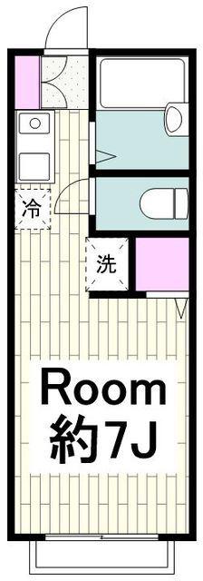 ミニヨン菊名(ワンルーム/1階)の間取り写真