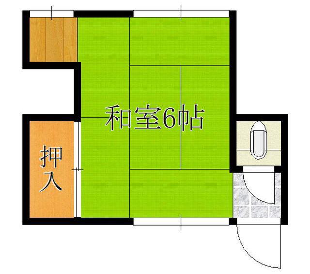 丹下荘(ワンルーム/1階)の間取り写真